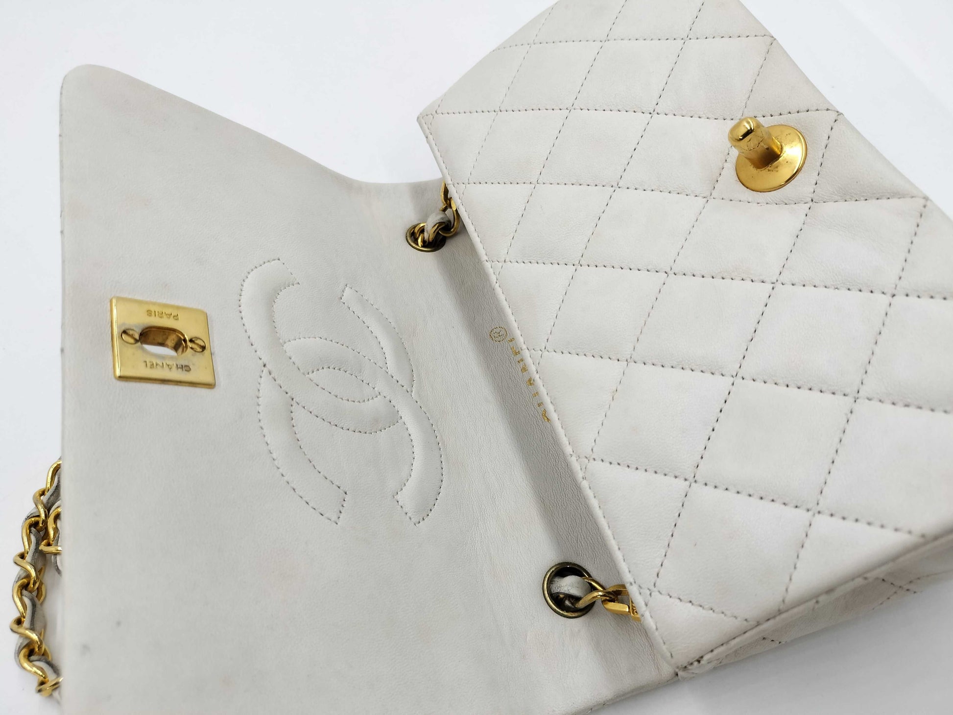 CHANEL CHANEL Matelasse Full Flap Shoulder Bag, No. 1, with Bag, Card, and Sticker
