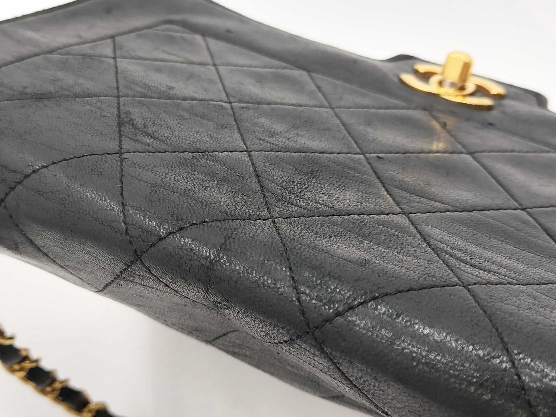 CHANEL Turnlock Matelasse Black Shoulder Bag