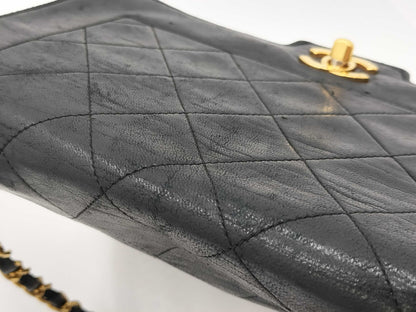 CHANEL Turnlock Matelasse Black Shoulder Bag
