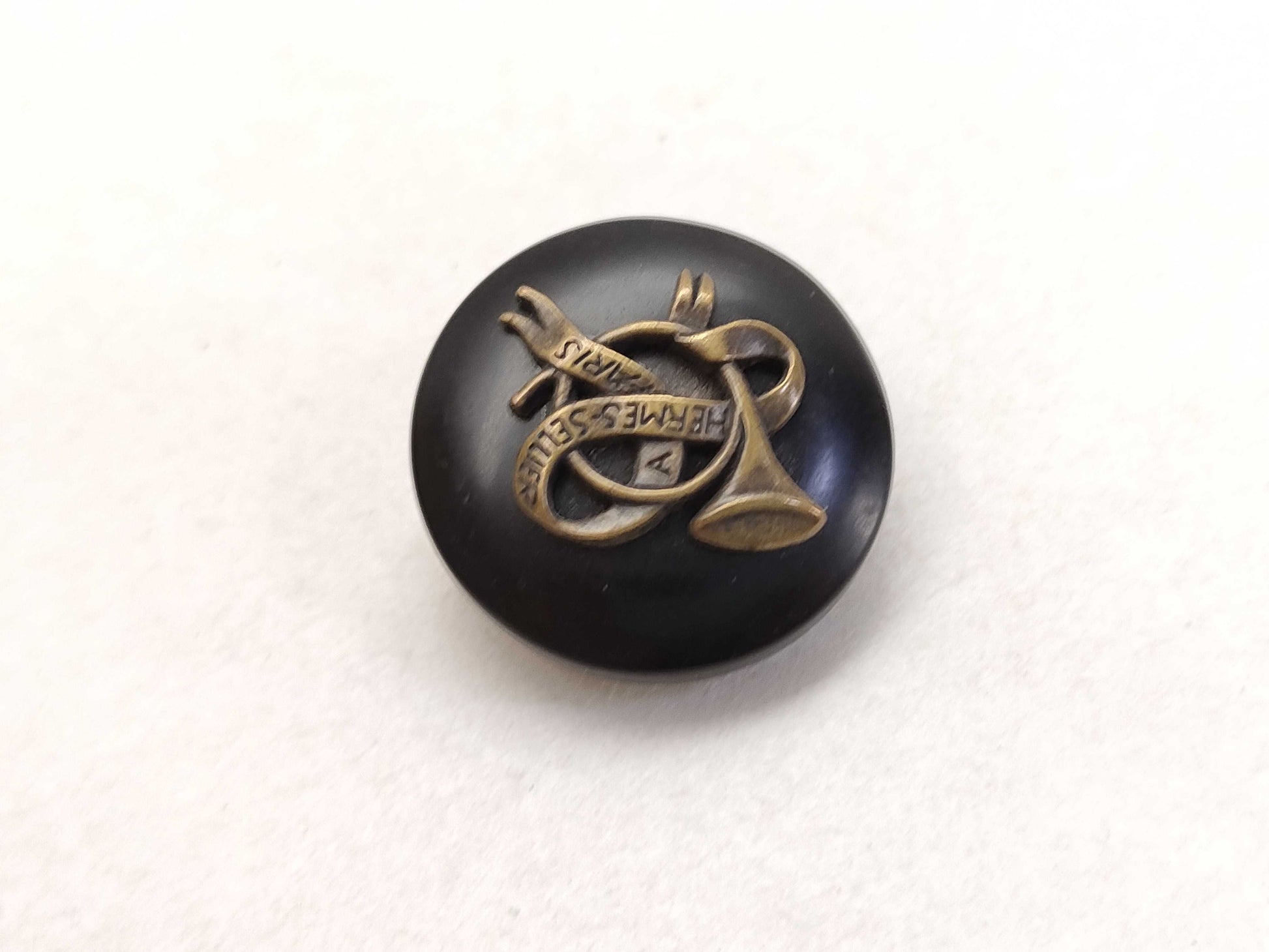 HERMES Horn Round Earrings