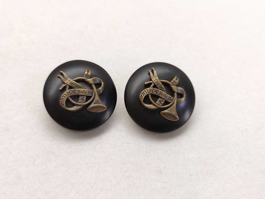 HERMES Horn Round Earrings