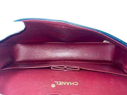 CHANEL Double Flap Matelasse Black Lambskin Shoulder Bag with Seal
