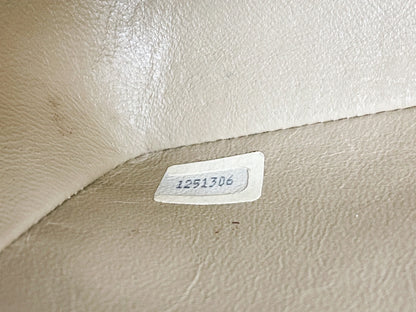 CHANEL Half Moon Matelasse Lambskin Beige Shoulder Bag with Seal