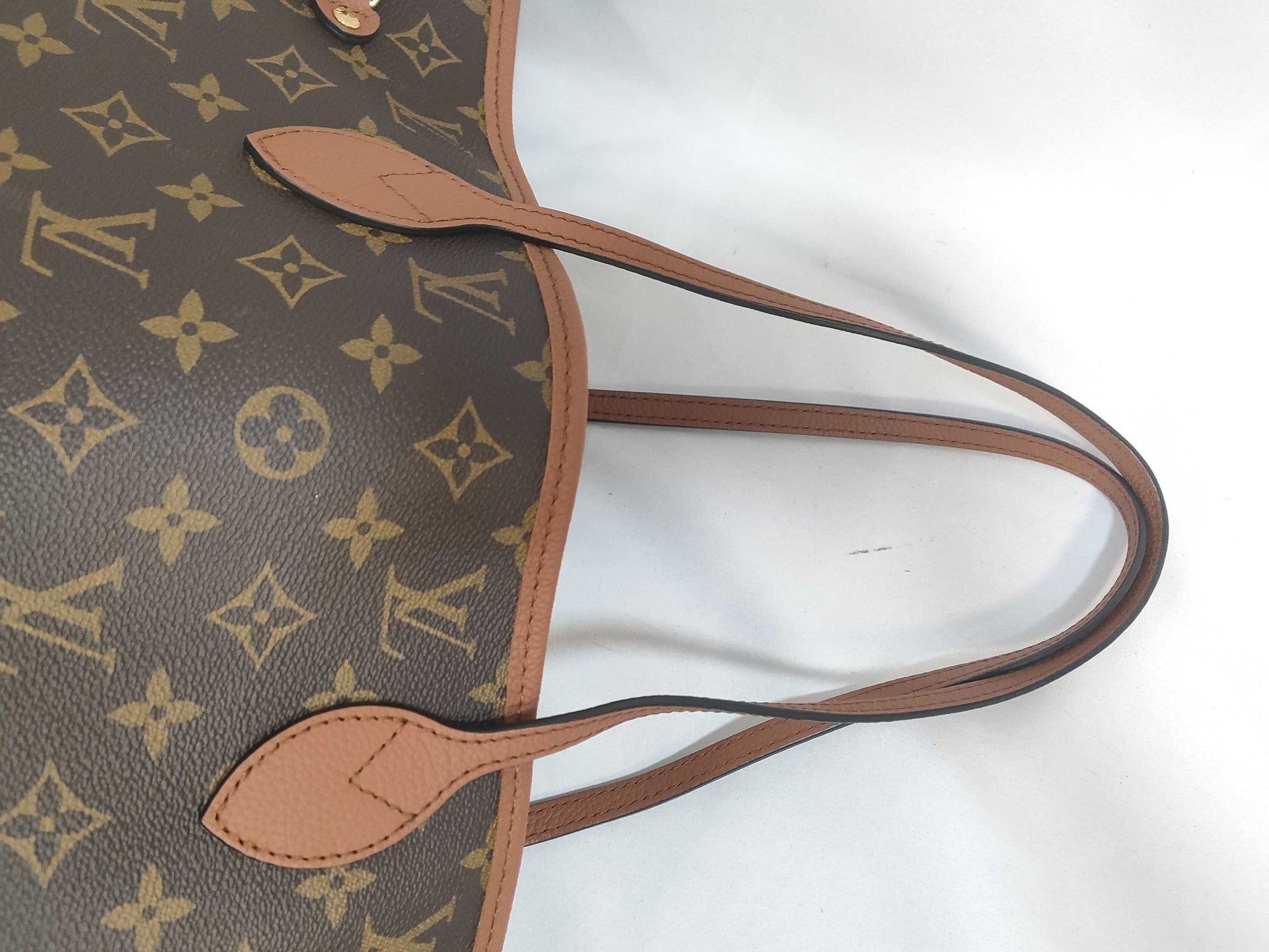 LOUIS VUITTON M12061 Monogram Reusable Neverfull Inside-Out MM Tote Bag with RFID Pouch
