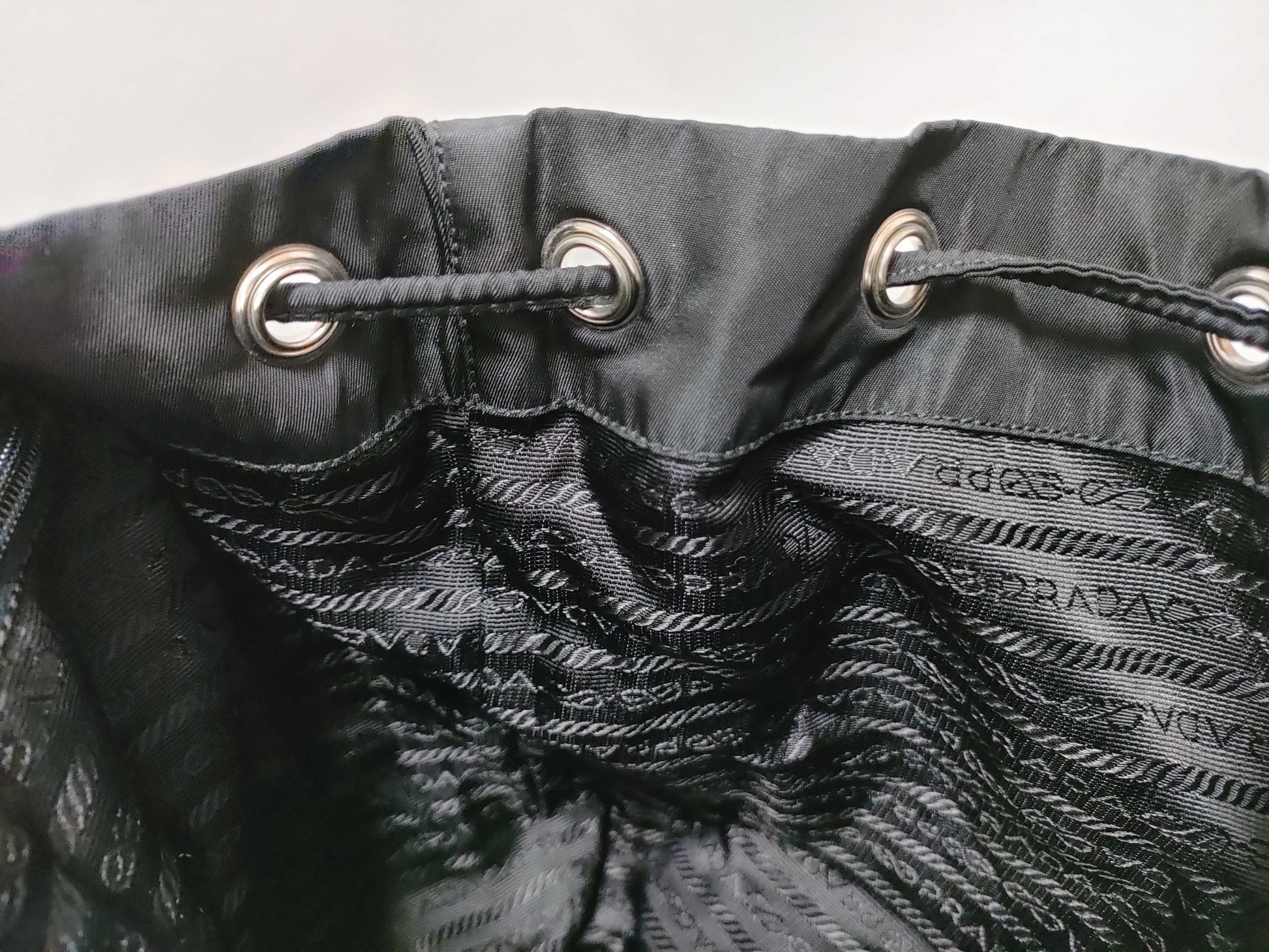 PRADA Nylon PRADA Nylon Triangle Plate Logo Backpack