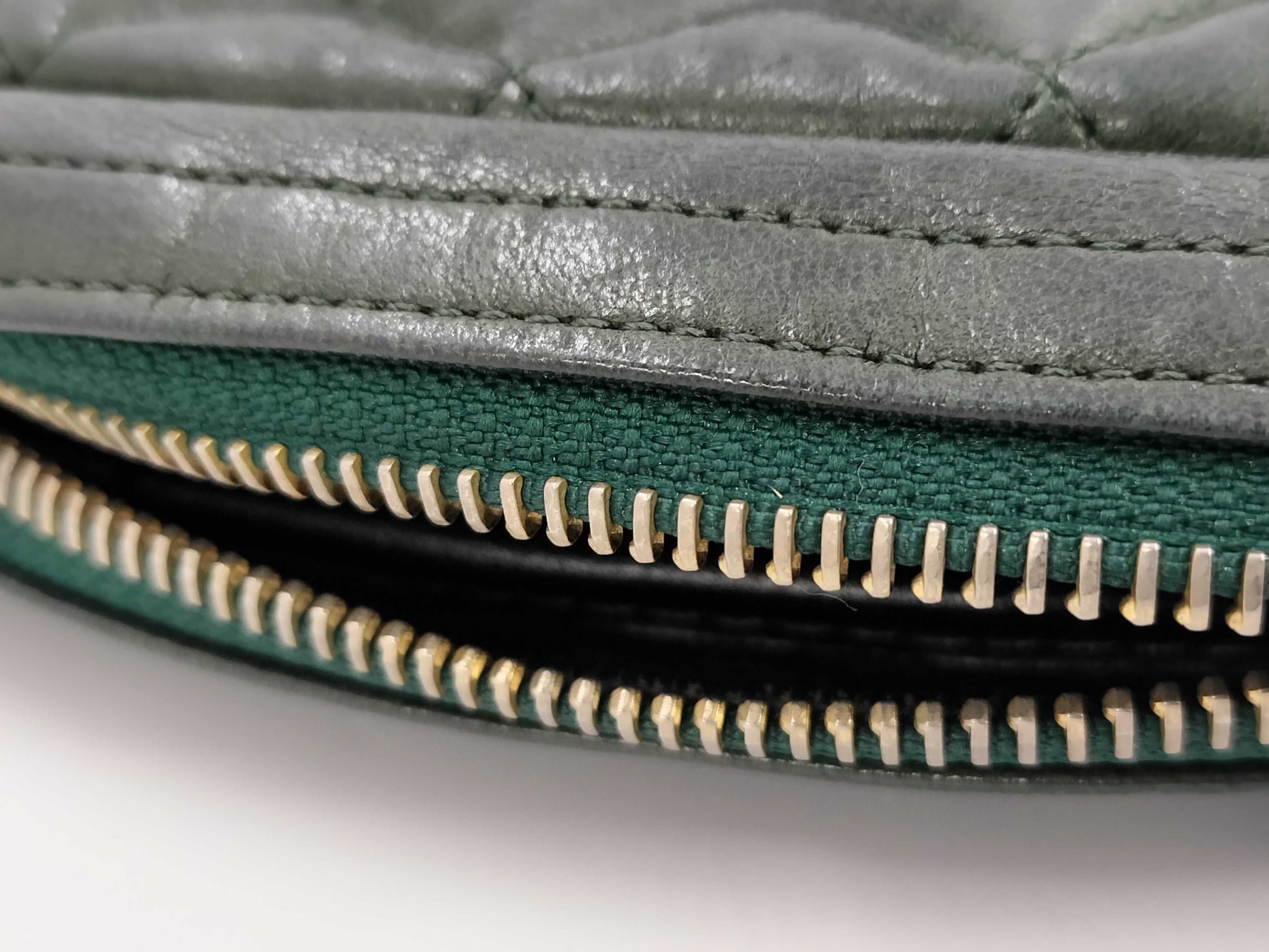 CHANEL CHANEL Matelasse Shoulder Bag Green with Seal
