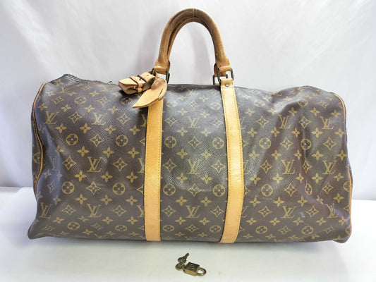 LOUIS VUITTON Monogram Louis Vuitton Keepall Bag Boston Bag