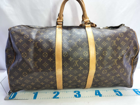 LOUIS VUITTON Monogram Louis Vuitton Keepall Bag Boston Bag