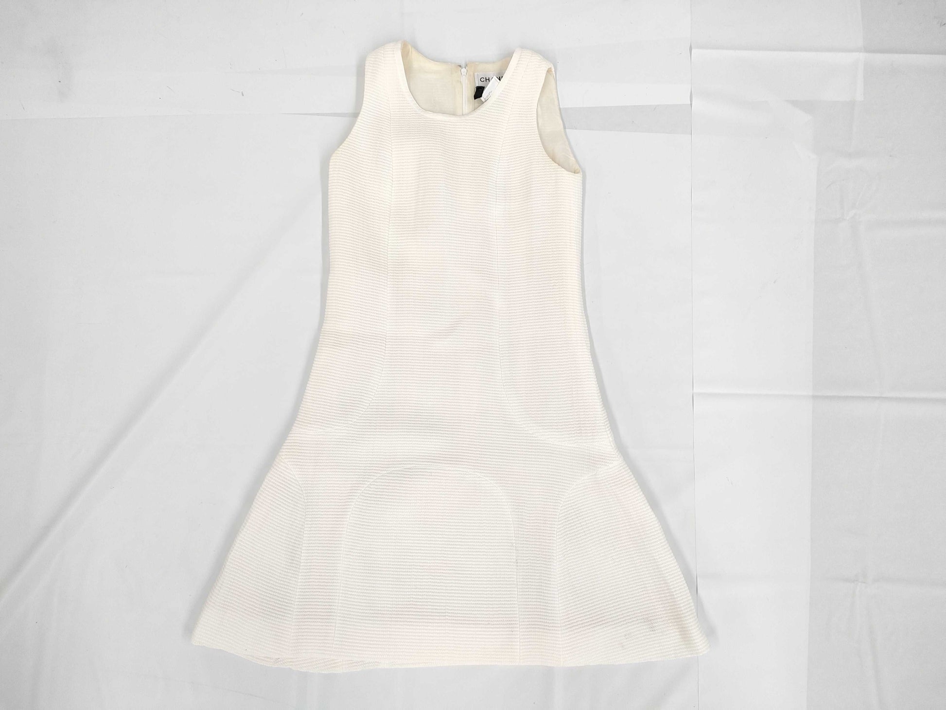 CHANEL CHANEL Waffle Dress P43547V31615 #36 White Dress