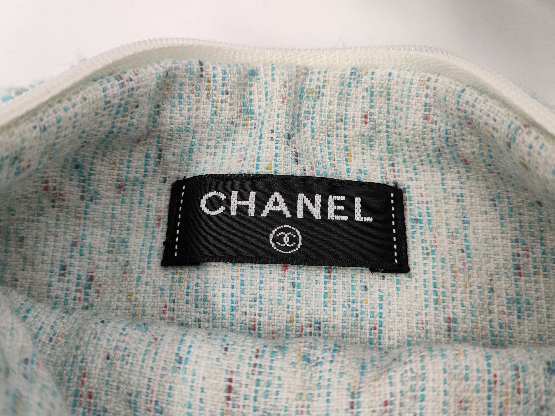 CHANEL Beach Bag Tote with Pouch, Terry Fabric, Coco Mark Tote Bag