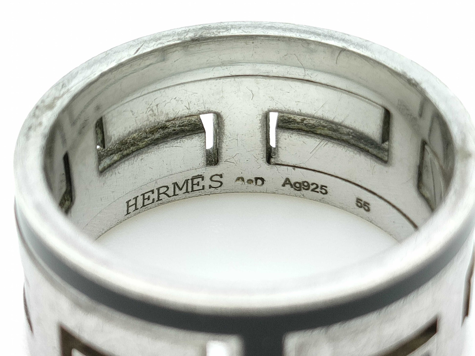 HERMES Move H Ring, Size 55, 925