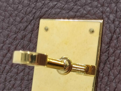 HERMES Birkin 35 Togo Brown with Gold Hardware, H Handbag