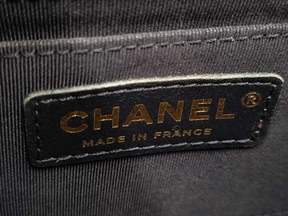 CHANEL V-Stitch Single Flap Double Chain Shoulder Bag with No. 28 Seal