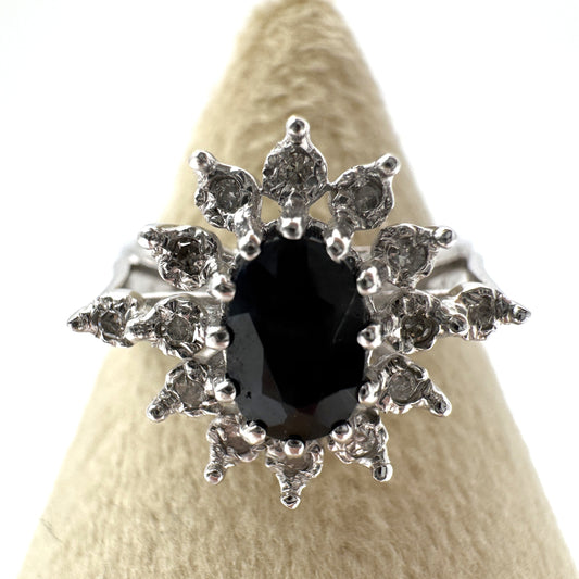 Colored Stone D0.14ct K9 2.8g Ring 