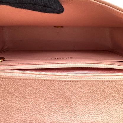 CHANEL Diana Matelasse 25 Chain Caviar Skin Pink Shoulder Bag