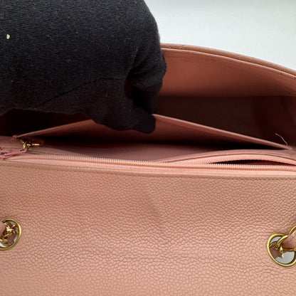 CHANEL Diana Matelasse 25 Chain Caviar Skin Pink Shoulder Bag