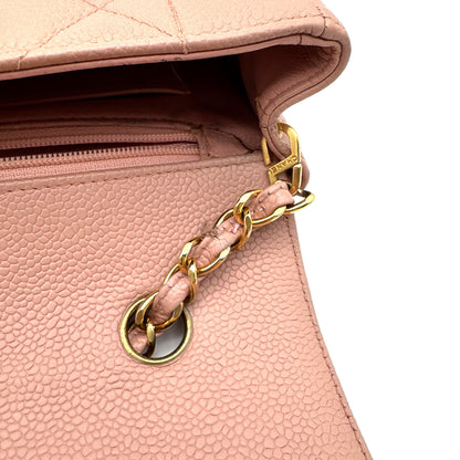 CHANEL Diana Matelasse 25 Chain Caviar Skin Pink Shoulder Bag