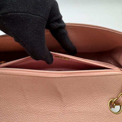 CHANEL Diana Matelasse 25 Chain Caviar Skin Pink Shoulder Bag