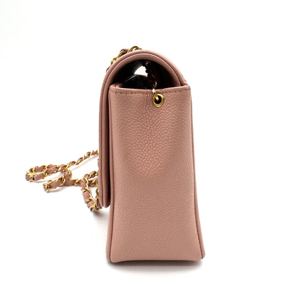 CHANEL Diana Matelasse 25 Chain Caviar Skin Pink Shoulder Bag
