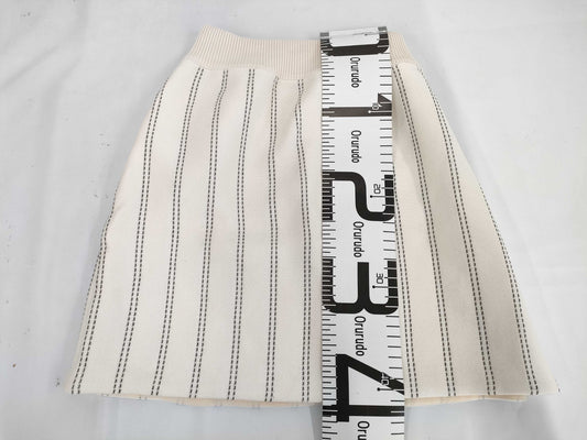 LOUIS VUITTON Striped Skirt, Ivory, XS