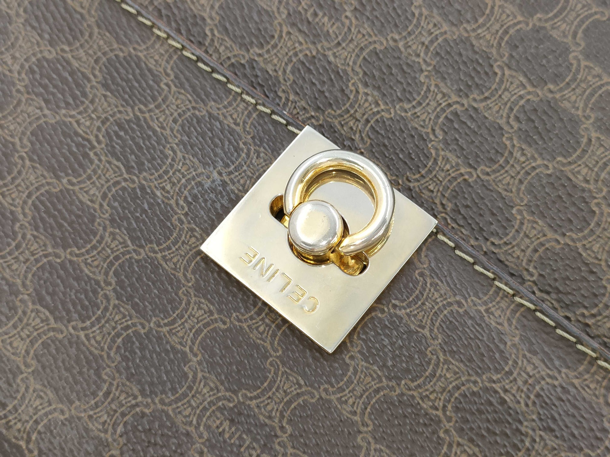 CELINE Macadam 2-Way Handbag/Shoulder Bag