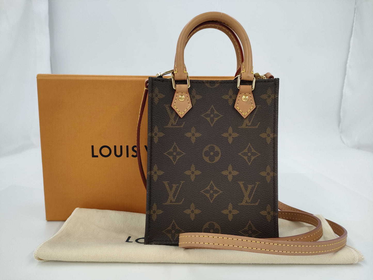 LOUIS VUITTON Monogram Petite Sac Plat M69442 / CA3210 Handbag