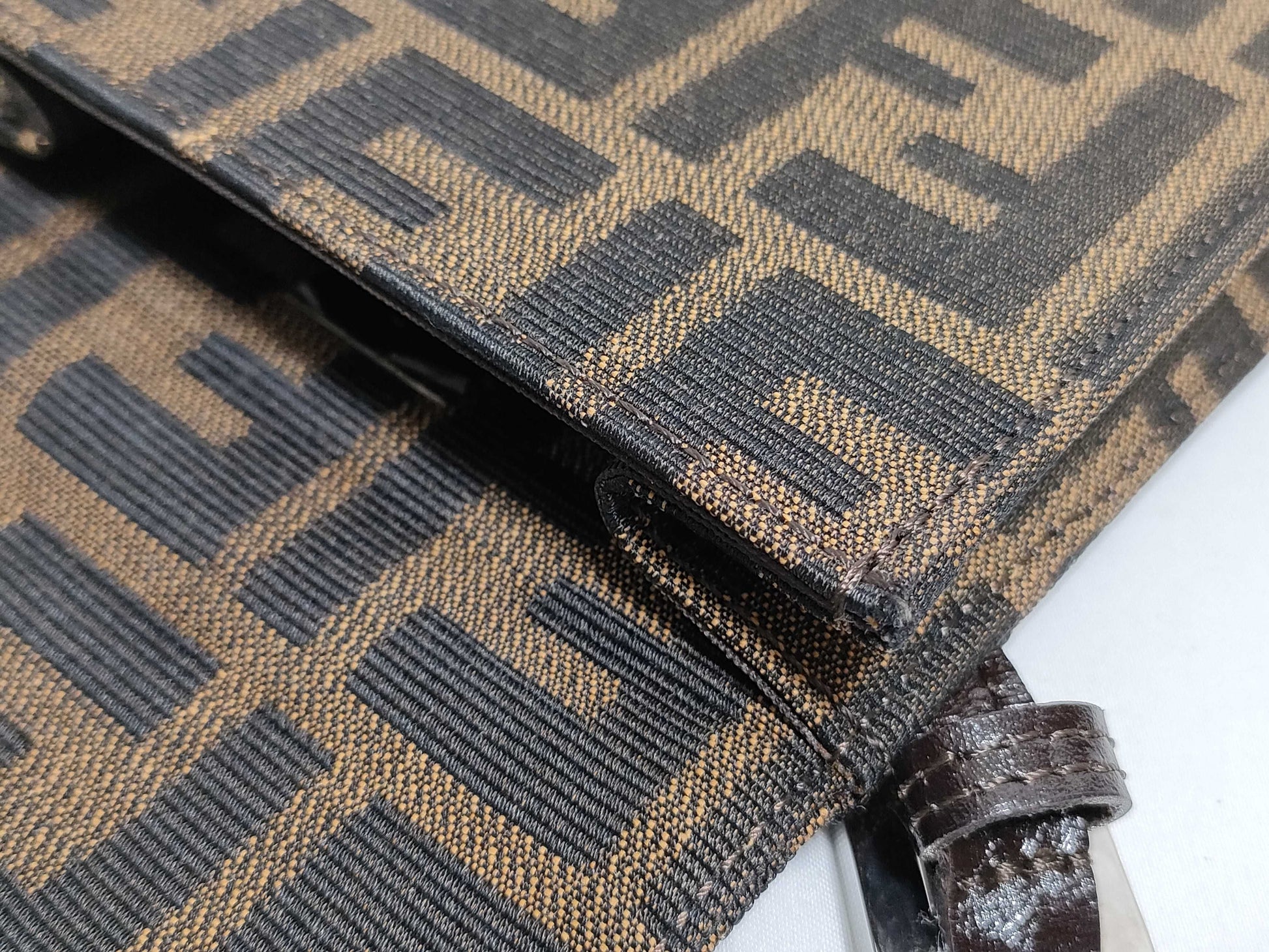 FENDI Zucca Mamma Bucket Shoulder Bag