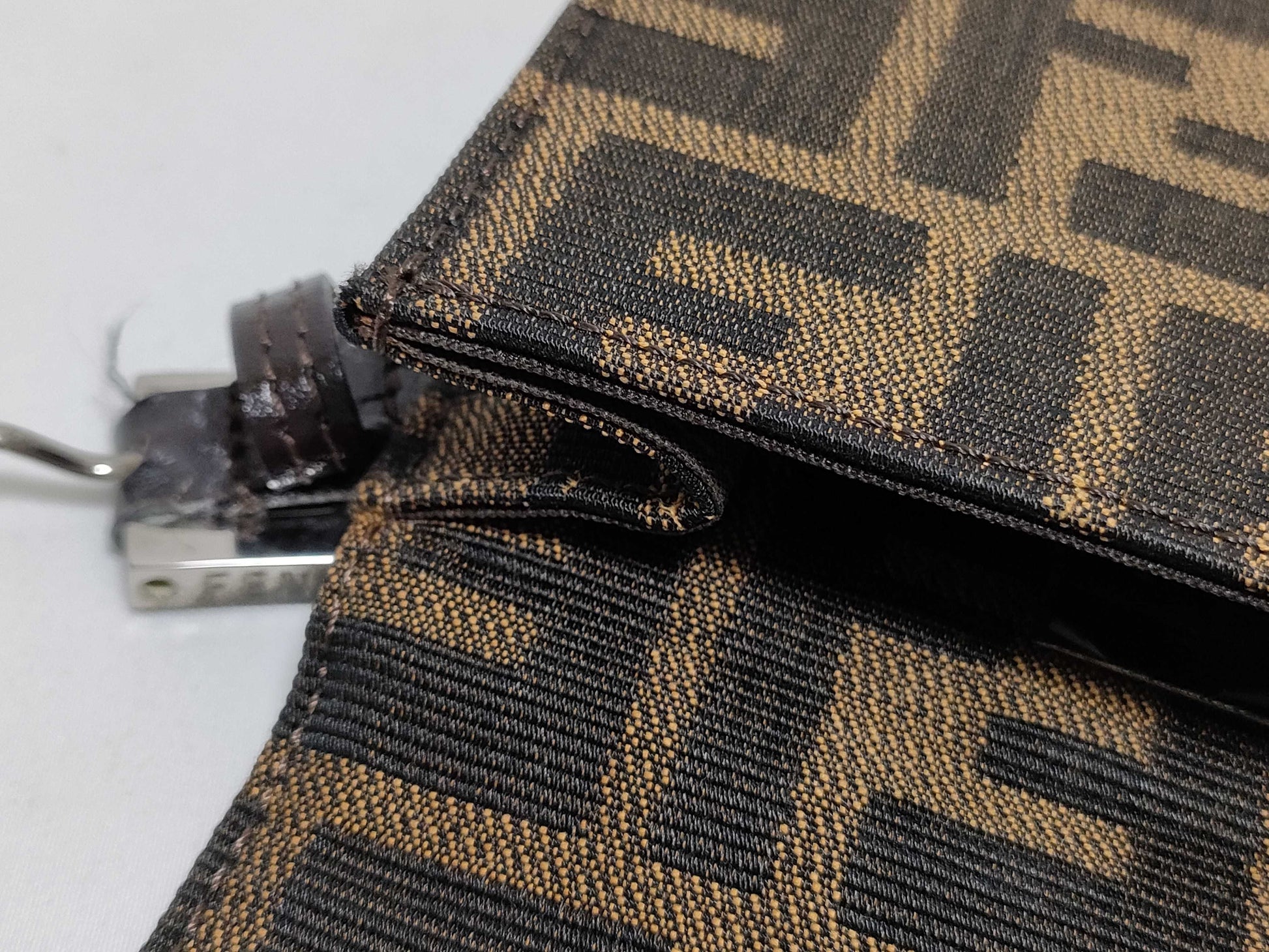 FENDI Zucca Mamma Bucket Shoulder Bag