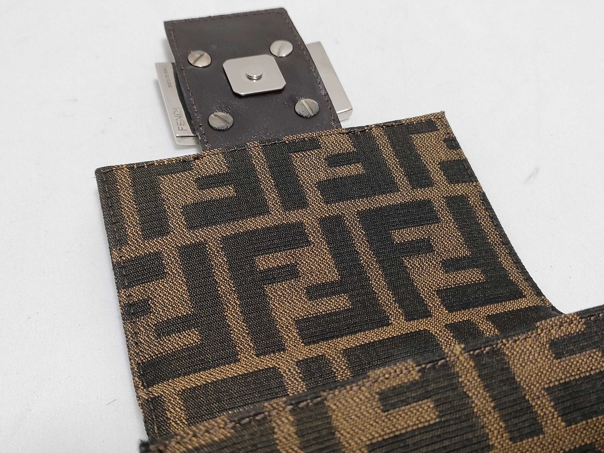 FENDI Zucca Mamma Bucket Shoulder Bag