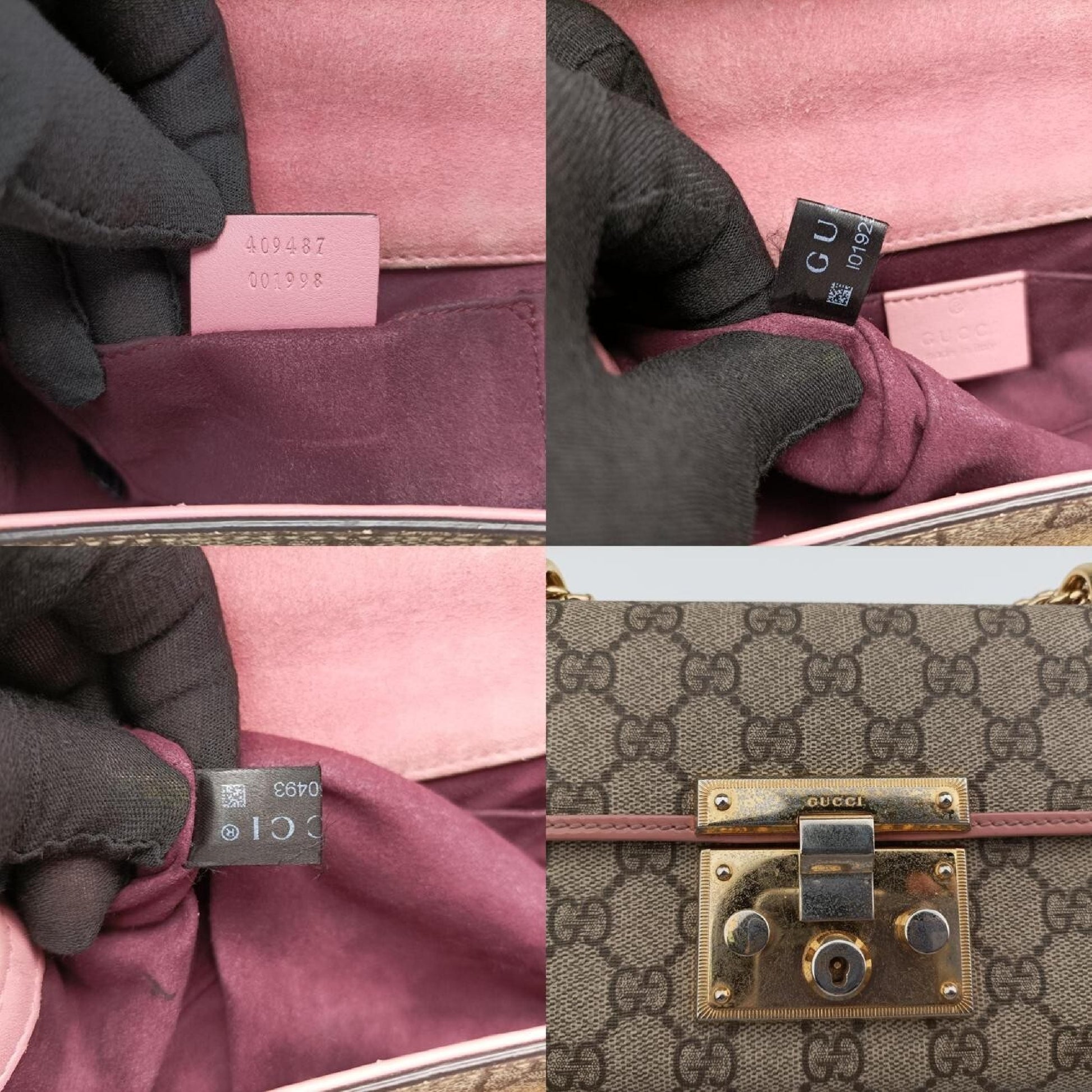 GUCCI Padlock Multicolor PVC Coated Canvas Shoulder Bag 409487I019250493