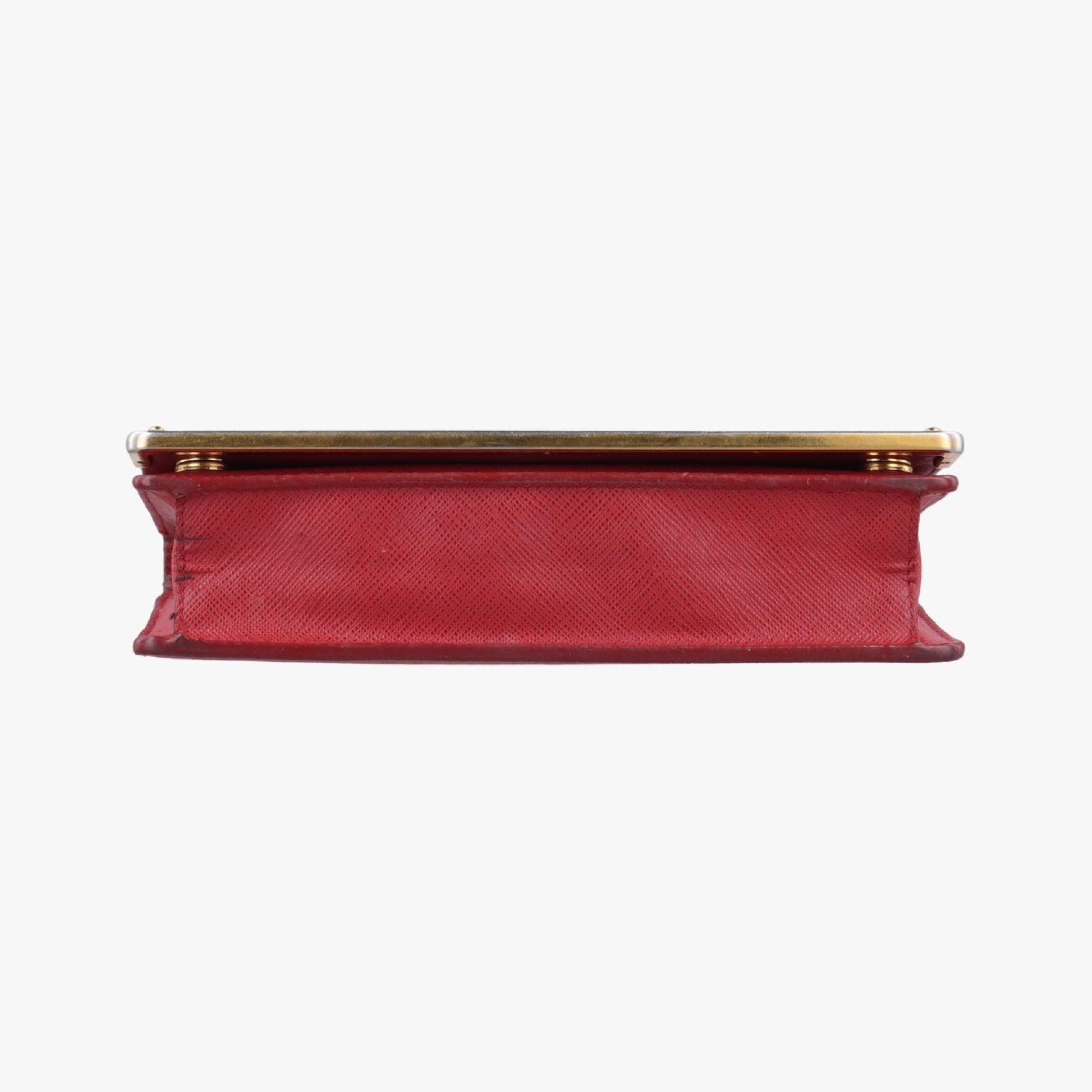 PRADA Metal Wallet with Chain in Red Saffiano Leather 1M144085N Shoulder Bag