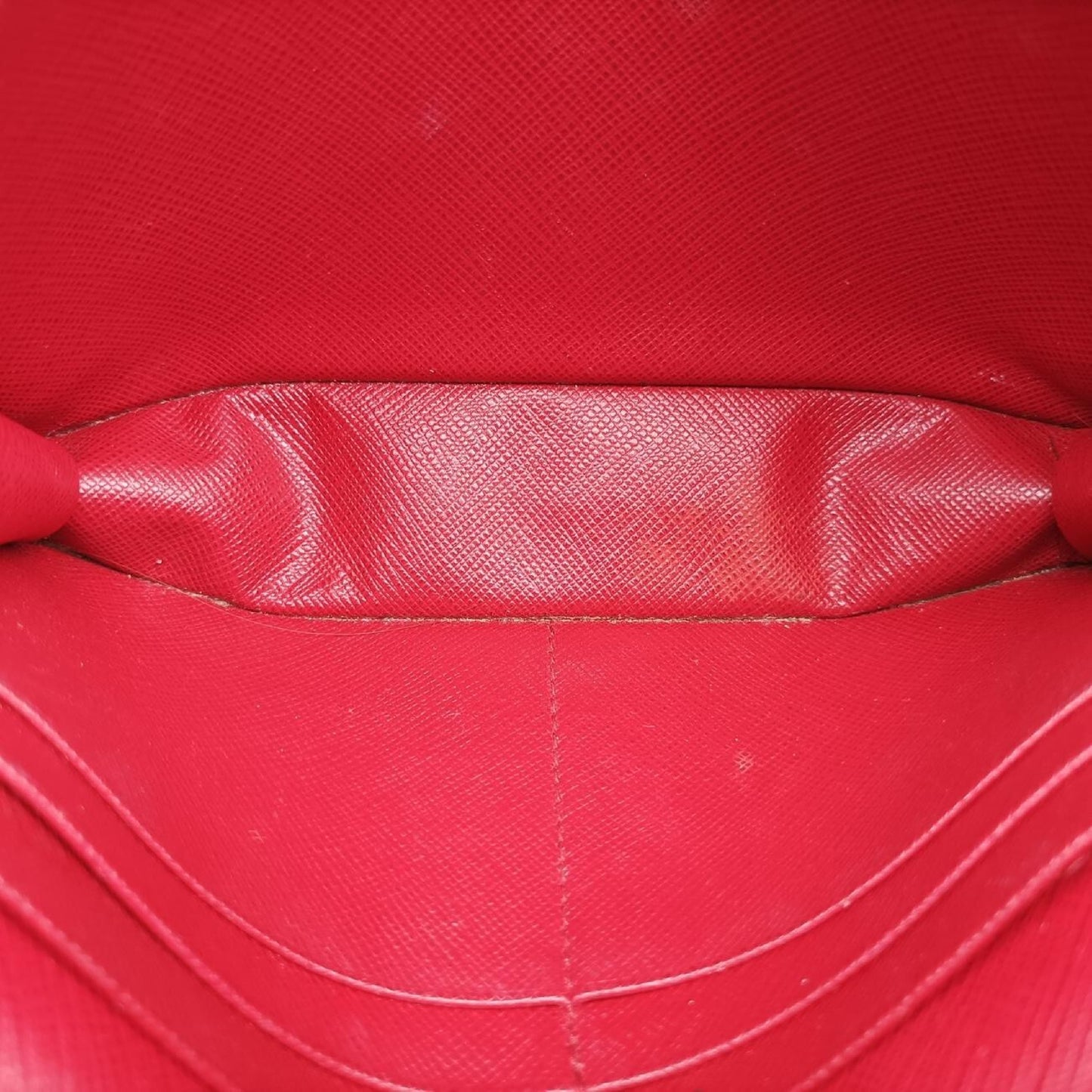 PRADA Metal Wallet with Chain in Red Saffiano Leather 1M144085N Shoulder Bag