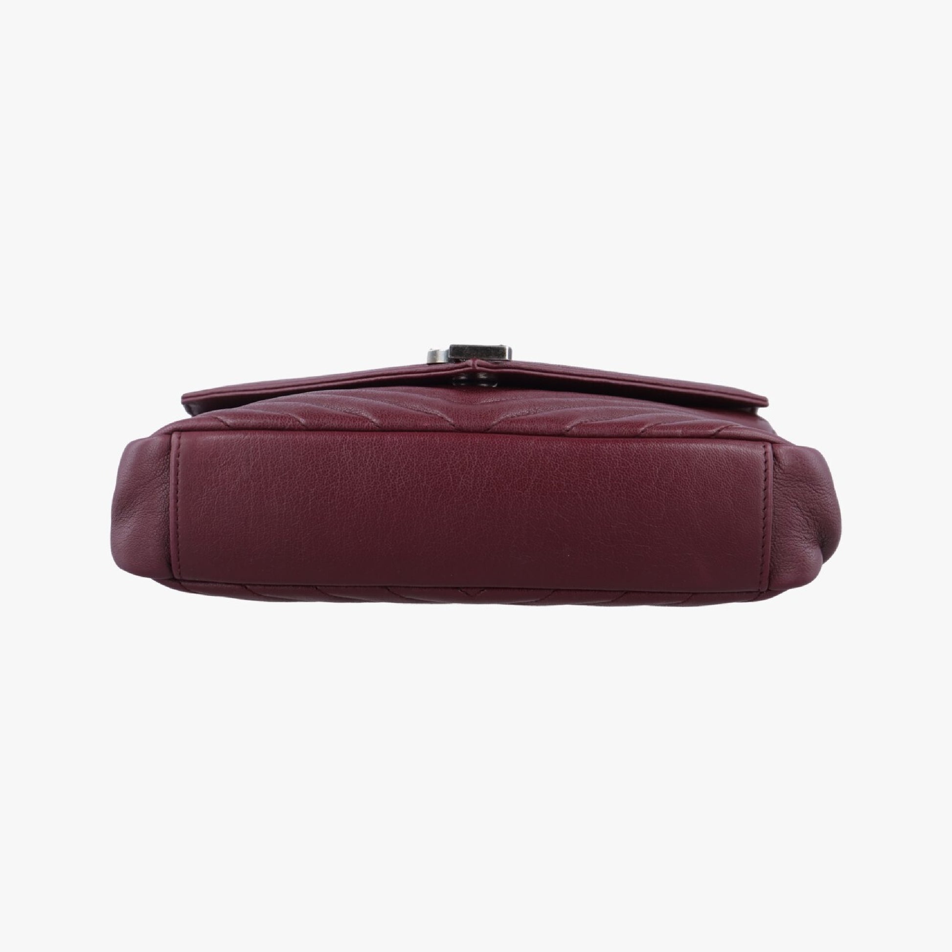 Yves Saint Laurent College Wine Red Leather Shoulder Bag 428056DMR428056.0916