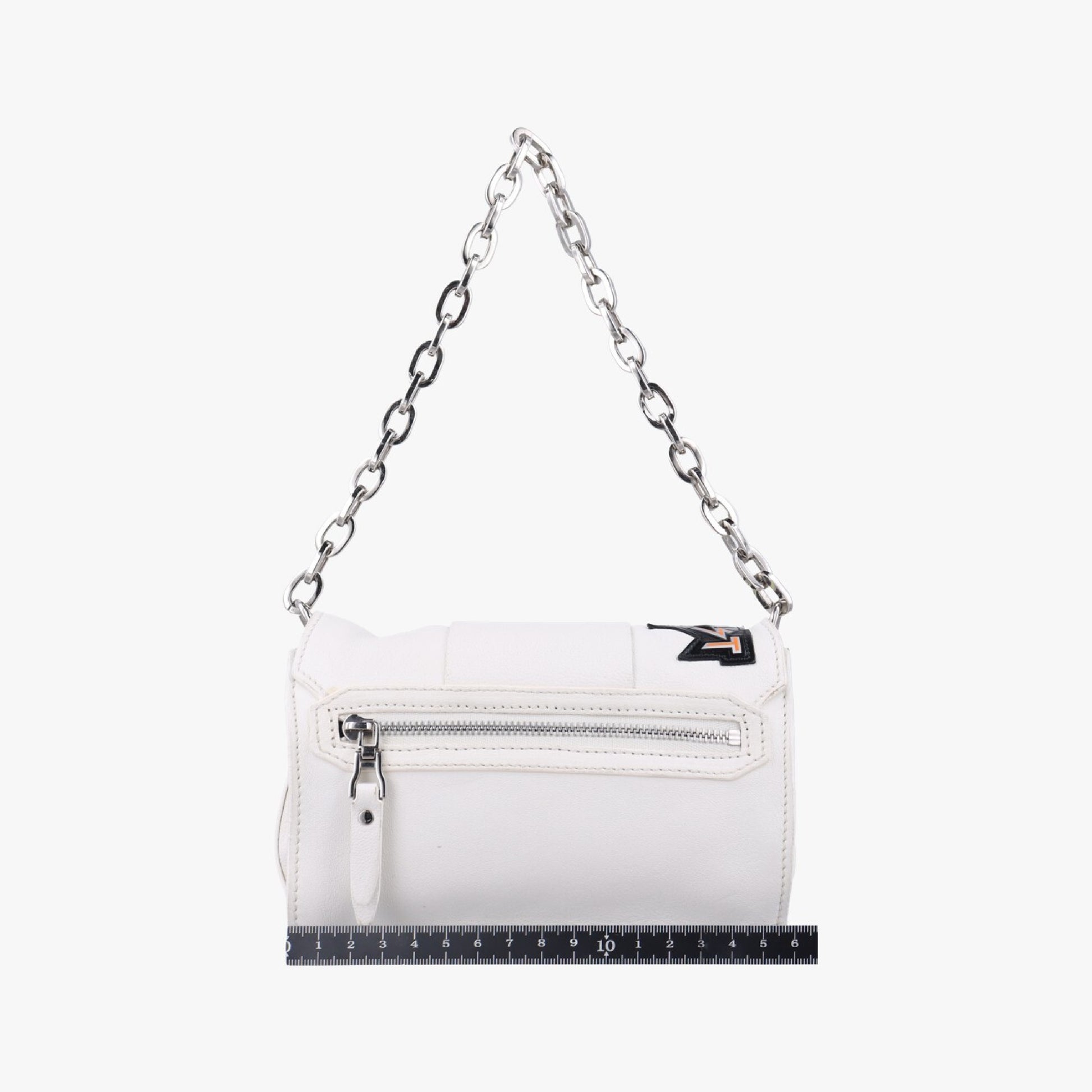 VERSACE Star Print White Leather CLG 938 470 397 187 Shoulder Bag