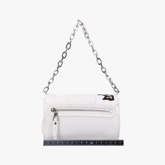 VERSACE Star Print White Leather CLG 938 470 397 187 Shoulder Bag