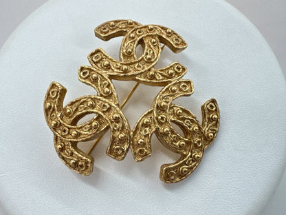 CHANEL Triple Coco Mark Brooch 94A with Comments