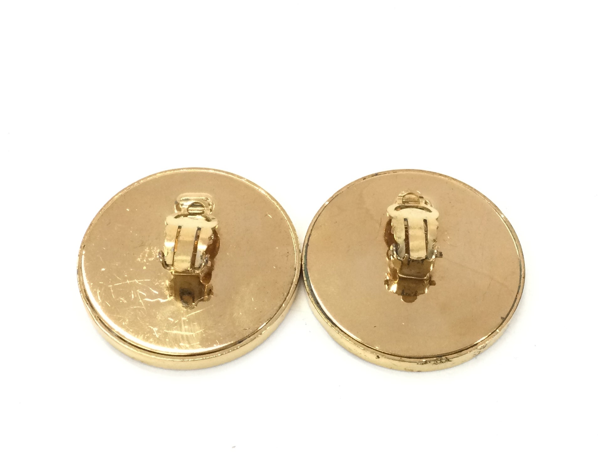 CHANEL Vintage Classic Big Circle Earrings 2 9 Earrings