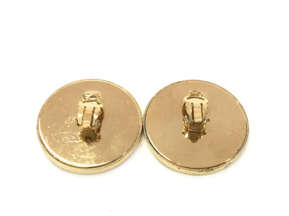 CHANEL Vintage Classic Big Circle Earrings 2 9 Earrings