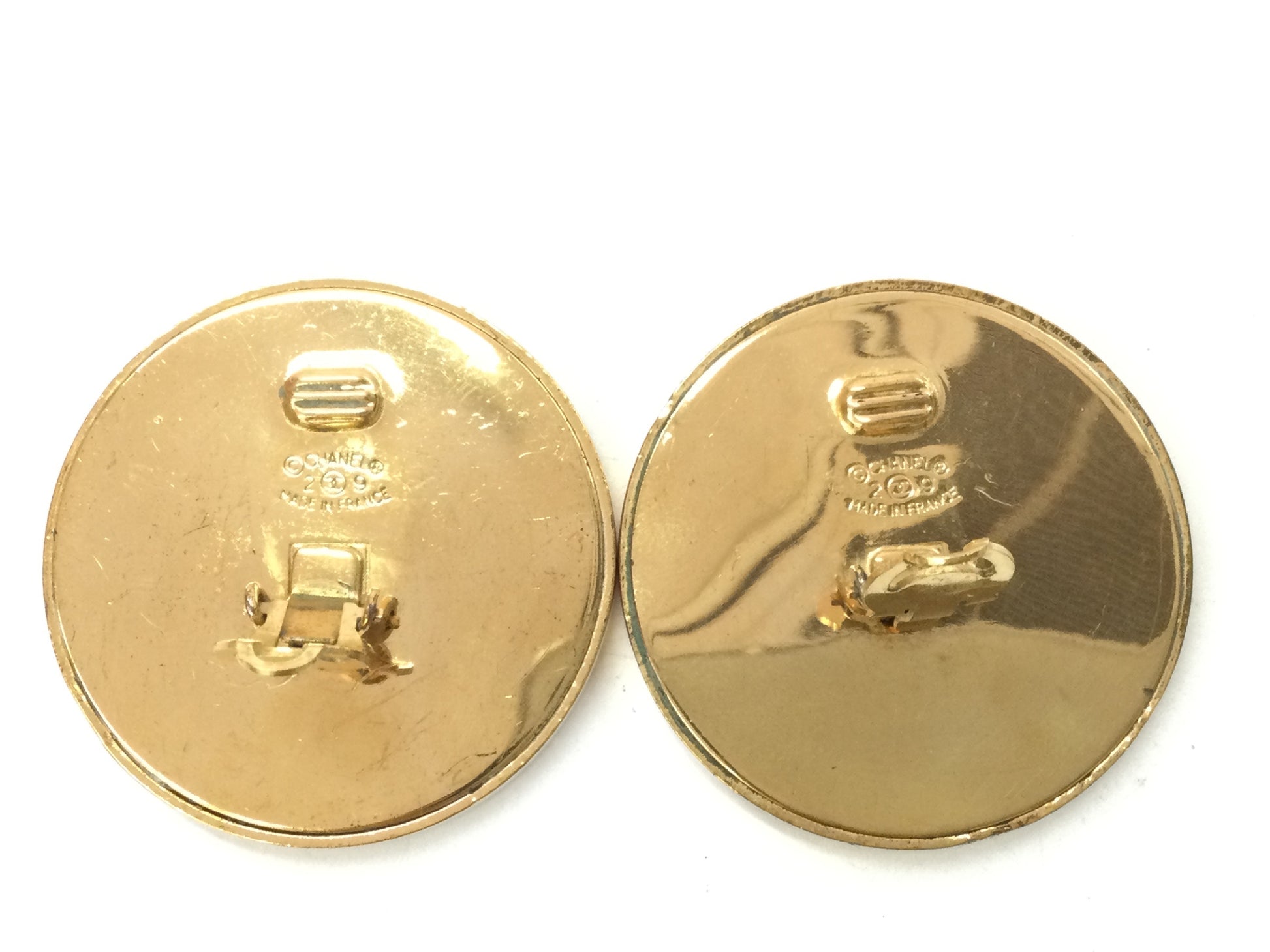 CHANEL Vintage Classic Big Circle Earrings 2 9 Earrings