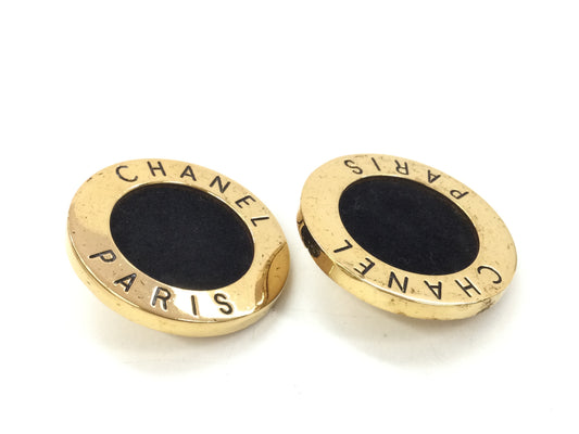 CHANEL Vintage Classic Big Circle Earrings 2 9 Earrings
