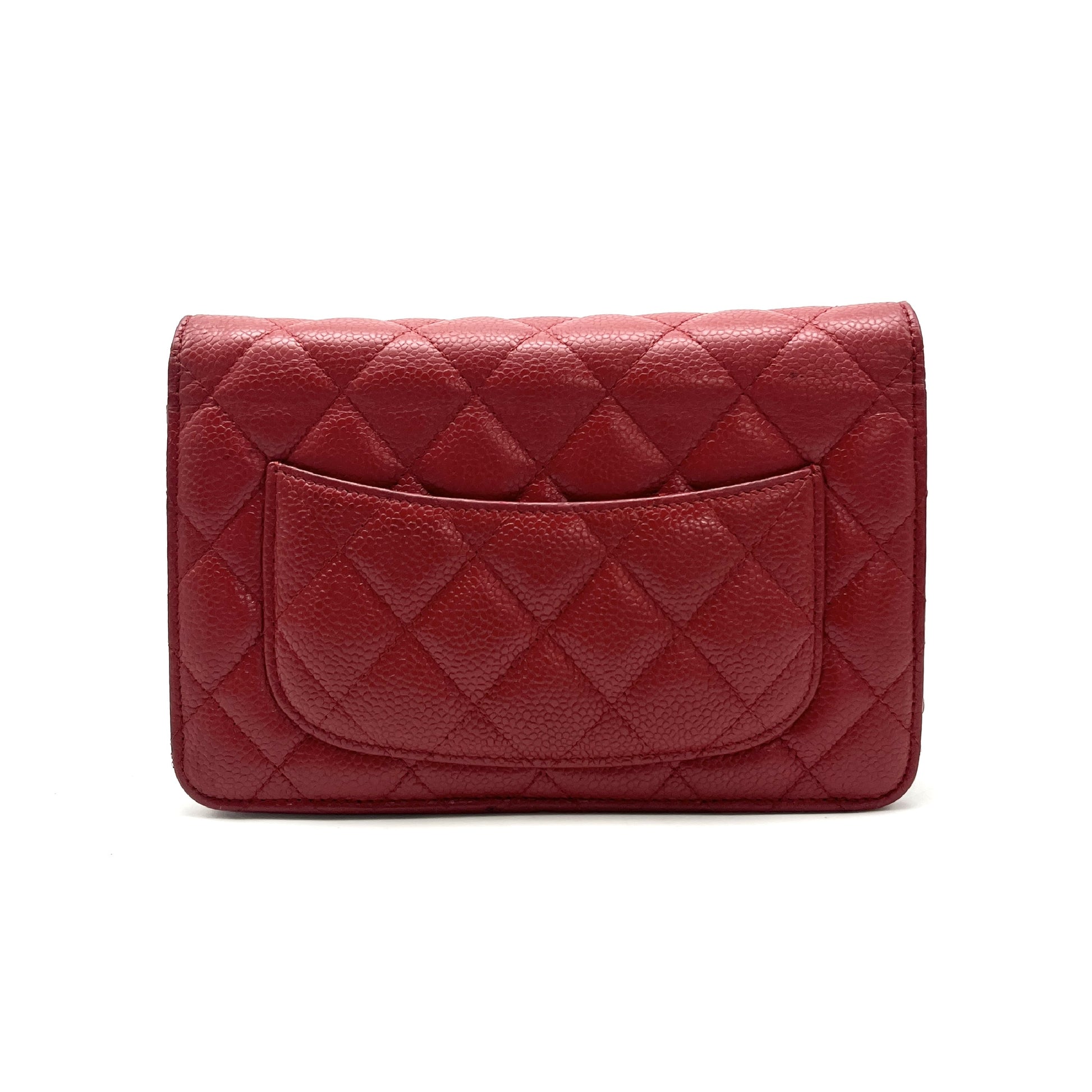 CHANEL CHANEL Matelasse Coco Mark Caviar Skin Chain Wallet Shoulder Bag