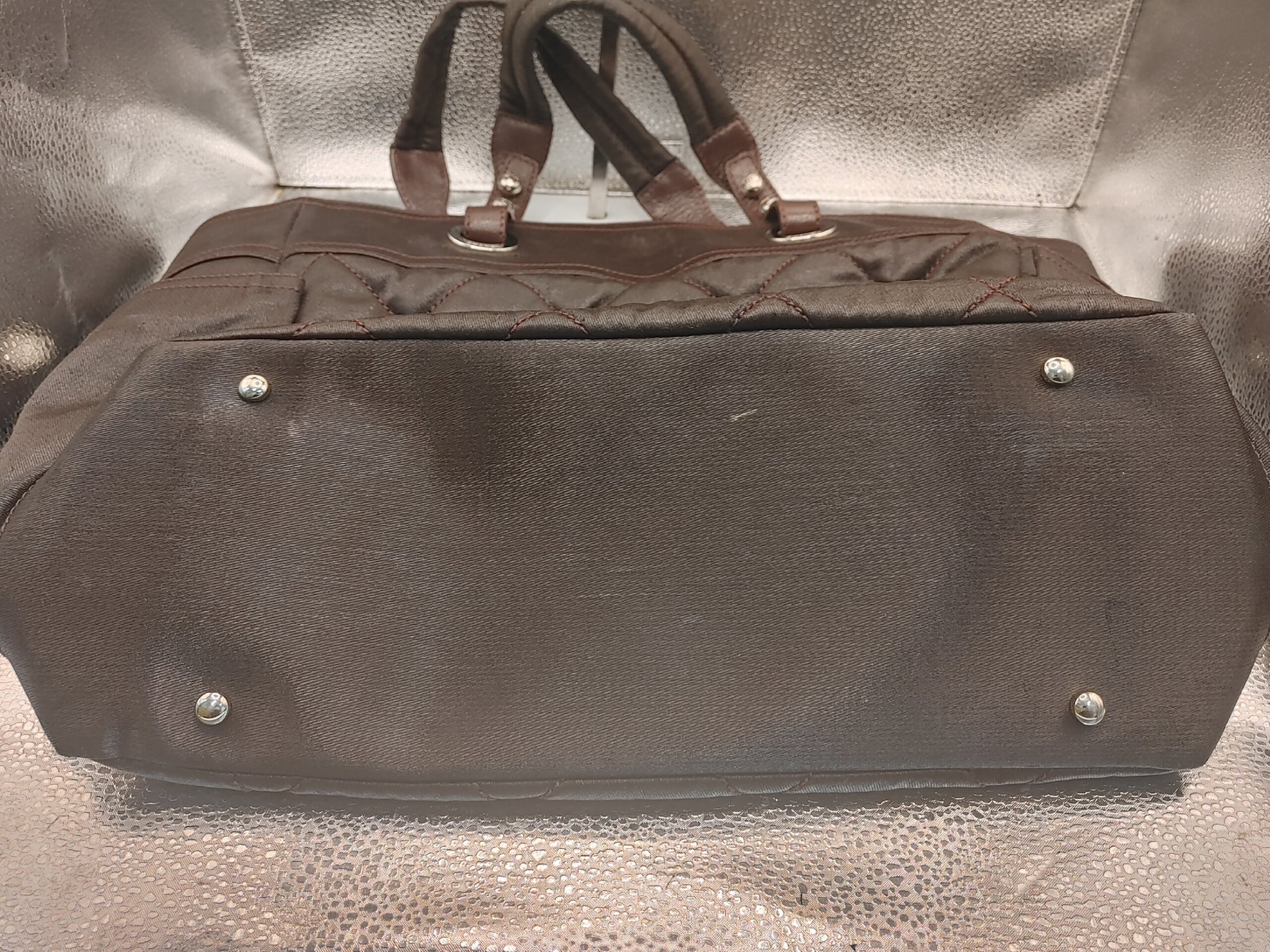 CHANEL Paris-Biarritz Tote Bag MM with Seal 11673931 Nylon Bordeaux with Certificate, Bag, and Coco Charm