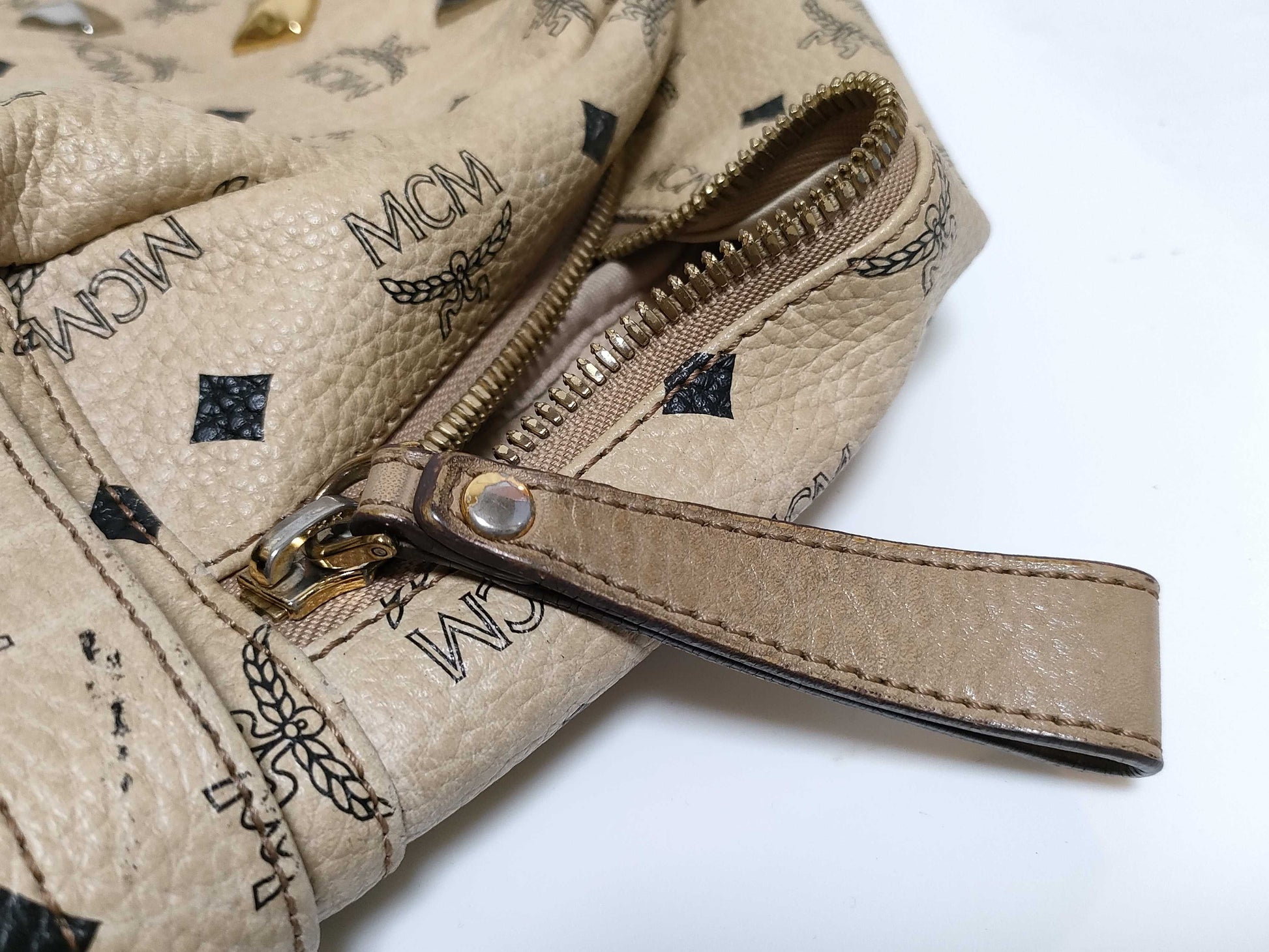 MCM MCM Backpack Logogram Studs Backpack