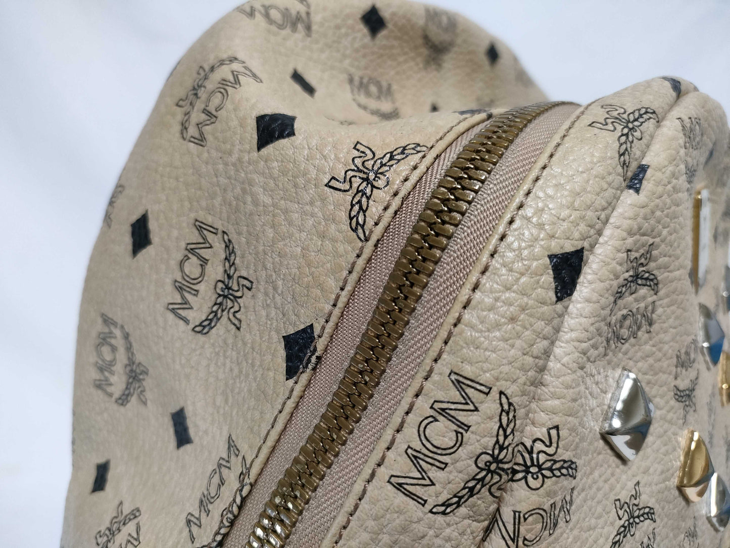 MCM MCM Backpack Logogram Studs Backpack