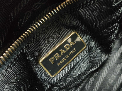PRADA PRADA Gathered Leather Hand Tote Bag