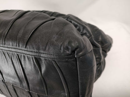 PRADA PRADA Gathered Leather Hand Tote Bag