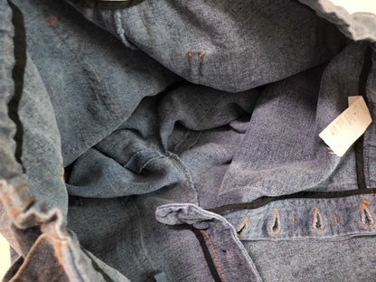 LOEWE LOEWE Linen Wide Denim Easy Pants Blue Pants
