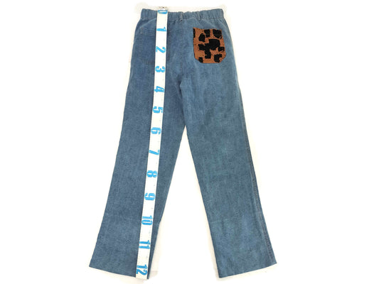 LOEWE LOEWE Linen Wide Denim Easy Pants Blue Pants