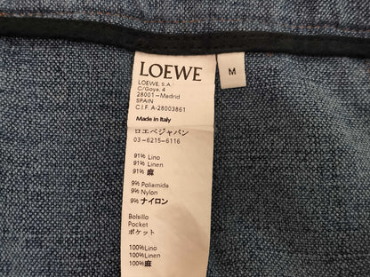 LOEWE LOEWE Linen Wide Denim Easy Pants Blue Pants