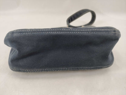 FENDI Mamma FENDI Canvas Baguette Blue Shoulder Bag
